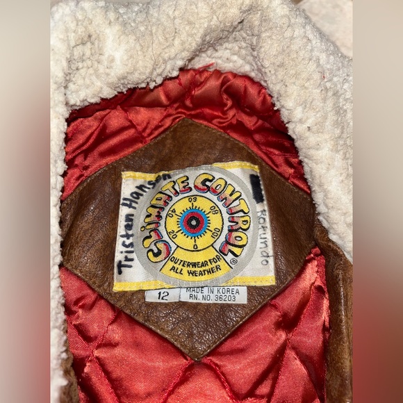 Vintage Leather Bomber Jacket - Picture 4 of 5